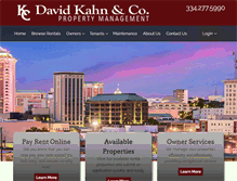 Tablet Screenshot of davidkahnrentals.com
